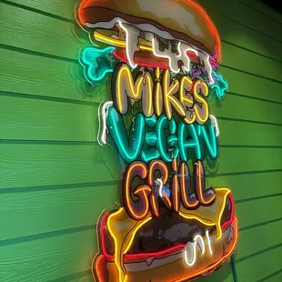 a neon sign