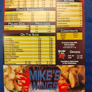 menu, donuts