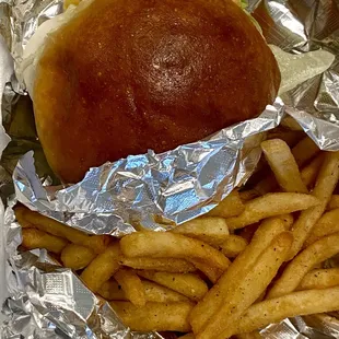 Single cheeseburger combo with season fries