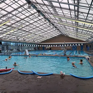 Indoor warming pool and lap pool