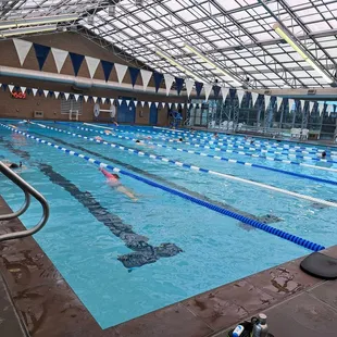 Lap pool with 8 lanes