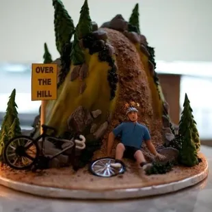 Custom cake for avid cyclist who turned 40.