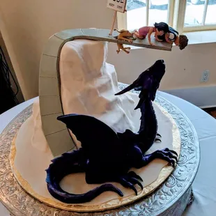 Wedding Cake: &quot;Sidewalk Ends&quot; with Dragon_Full Cake