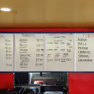 the menu