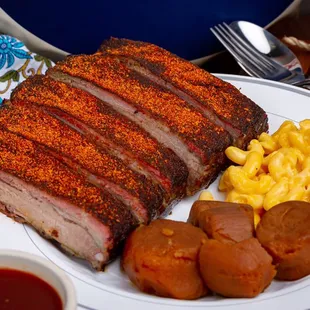 5 Bone Ribs Plate with two sides and BBQ Toast