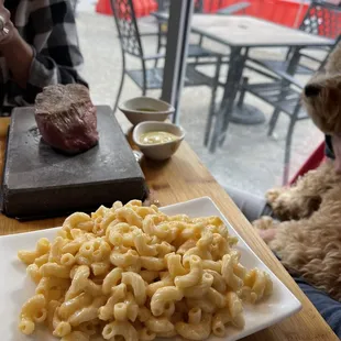 Filet with Mac and cheese