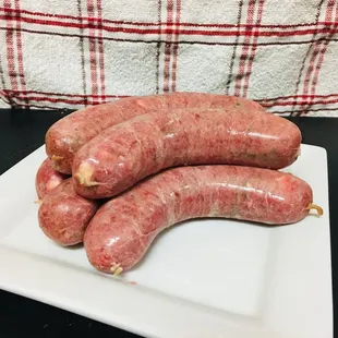sausages on a plate