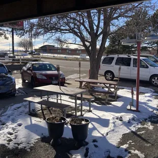 outside