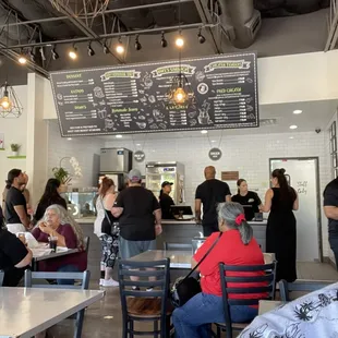 Inside menu. It was packed for lunch