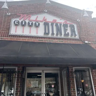 The front of restaurant and breakfast