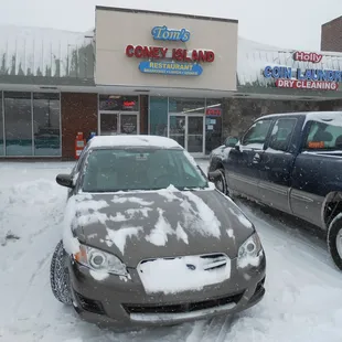 Hot breakfast on a cold day!