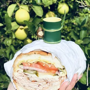 Very filling turkey sandwich.