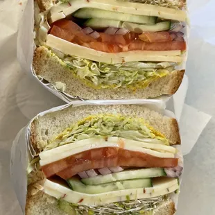 Cold Vegetarian Sandwich