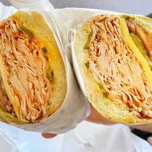 Turkey on french roll.