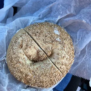 Sesame bagel.