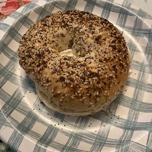 Everything Bagel with Cream Cheese.