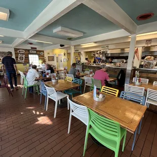 The restaurant was almost empty at 8 am on Saturday