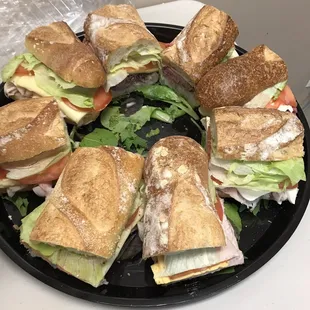 Variety of sandwiches