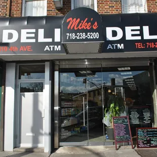 the entrance to the deli
