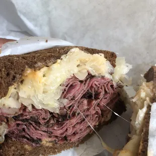 Reuben with pastrami on squaw bread. It was okay.
