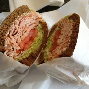 Craked Pepper Mill Turkey Sandwich on Wheat