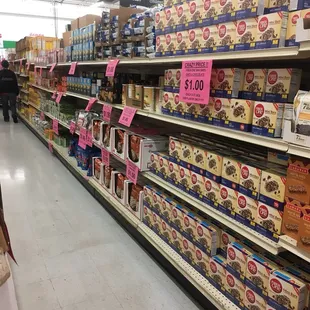 Prices are clearly marked either in the container or on a giant sheet of pink paper