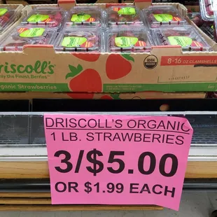 Organic strawberries