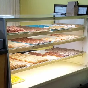 Case of available donuts