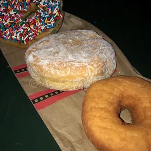 Donuts (Jelly, Chocolate Sprinkle, and Cake)