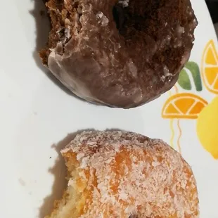 Fresh chocolate glazed and coconut