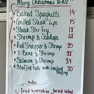 specials menu