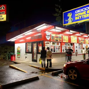 Vanilla Toffee Crunch Sundaes at Mike's Drive-In. It's raining and 48 degrees, why not?