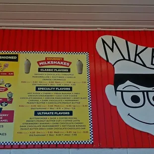 Lots of menu options posted over the windows where you place your order