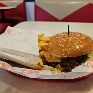 Mike's special Deluxe with fries