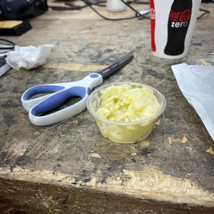 Size of the potato salad side i purchased with a drink for $5 not worth it. Horrible tasting salad as well