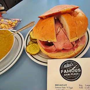 a sandwich and soup