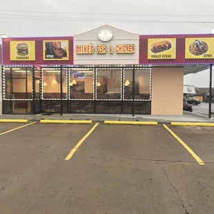 the front of the restaurant