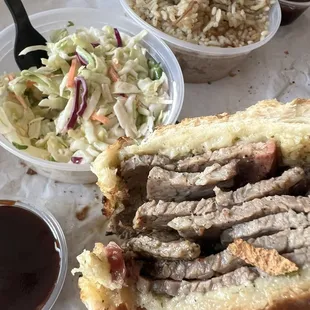 Jumbo Tri-Tip, Coleslaw &amp; Rice Pilaf