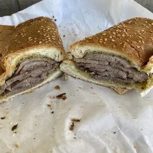 Jumbo tri tip sandwich