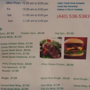 Mike's Gyro and More Menu