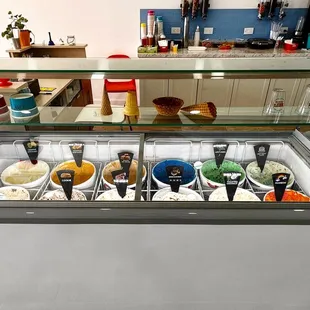 a display of ice cream