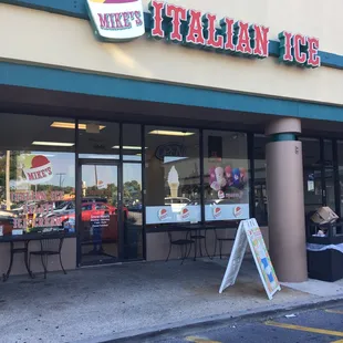 the front of the store