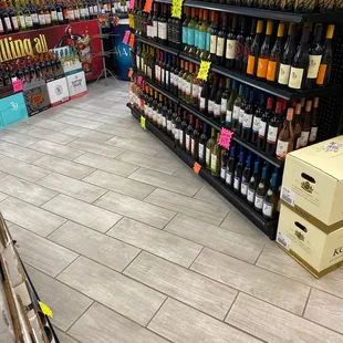 Wines, tile, new shelves!