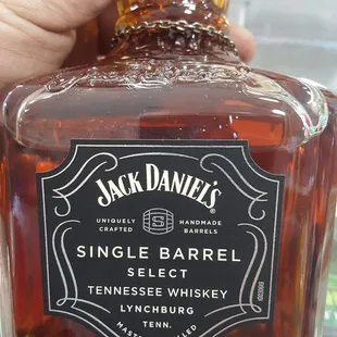 a bottle of jack daniels single barrel tennessee whiskey