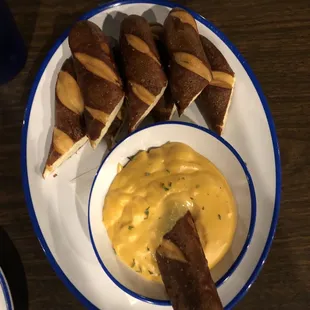 Pretzel Rods and Beer Cheese