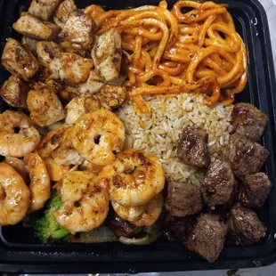 a tray of food