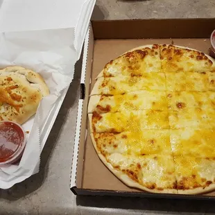 a pizza in a box and a pizza in a box