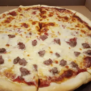 Half sausage half cheese