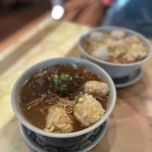 Beef brisket and 9. Wonton and Beef Brisket Noodle Soup