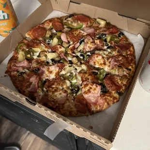 a pizza in a box